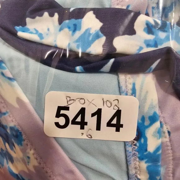 Nanette Lepore Blue Floral Swimsuit Size 8 - Picture 10 of 10